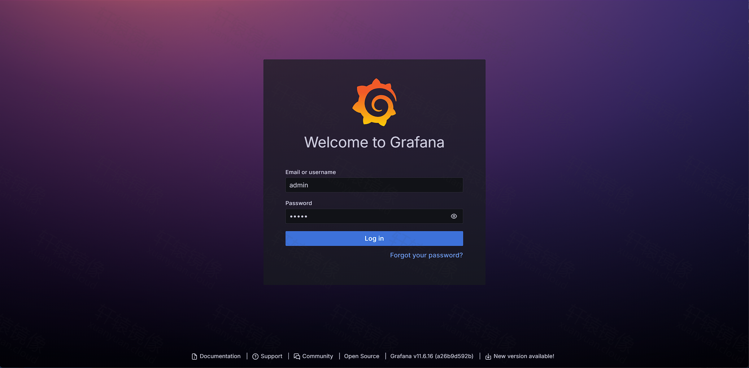 Grafana 登录页